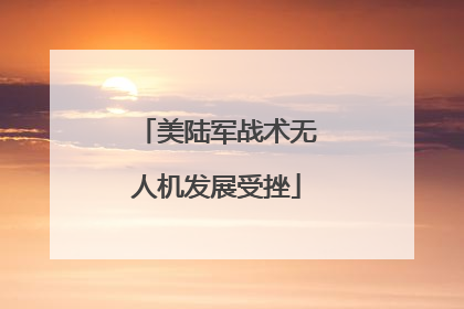 美陆军战术无人机发展受挫